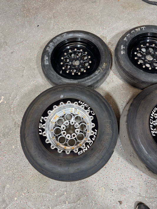 13x10 weld wheels with skinnies
