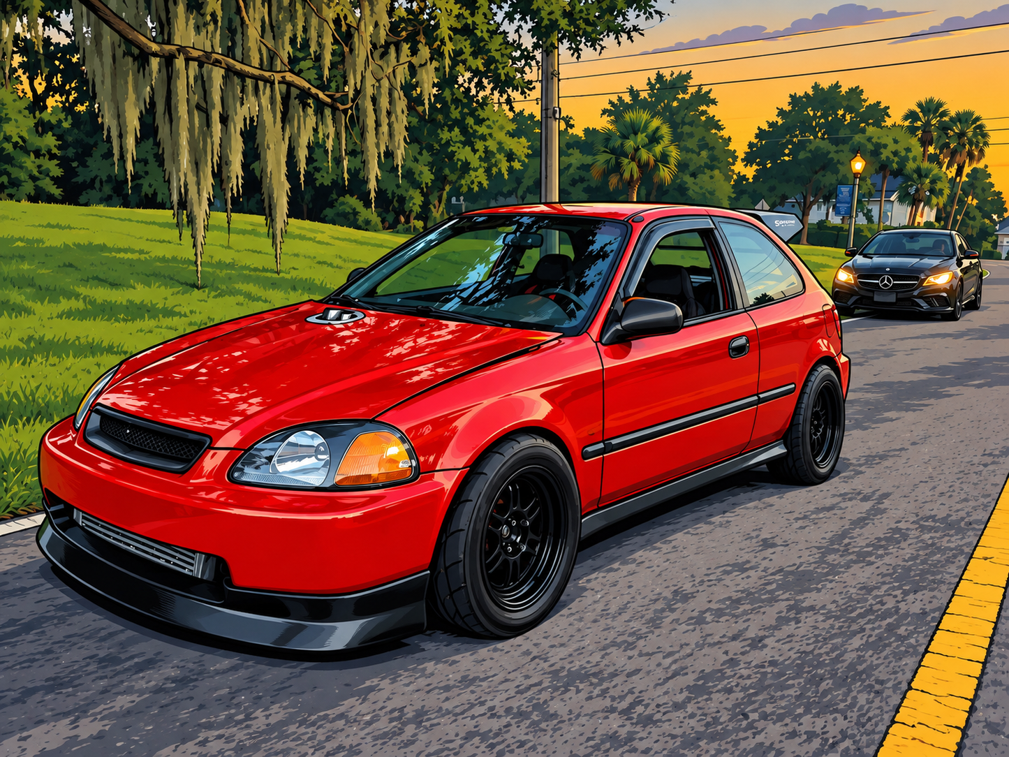 K20z3 turbo ek hatch poster