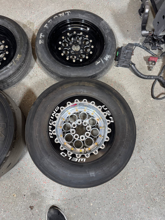 13x10 weld wheels with skinnies