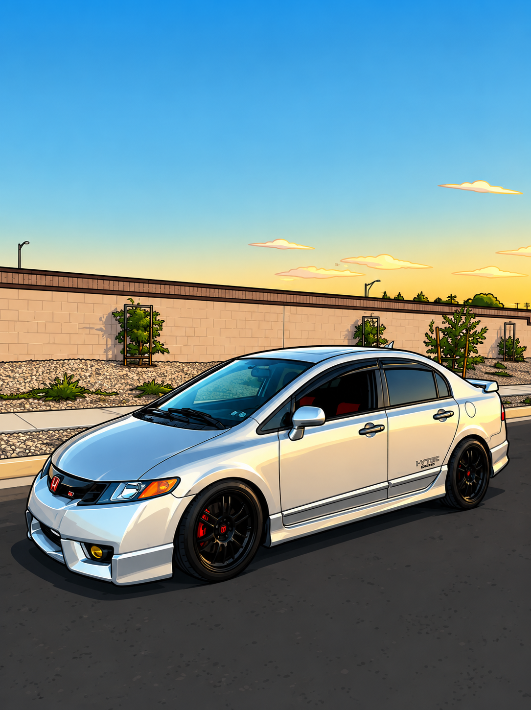 8th gen si 600hp turbo digital poster