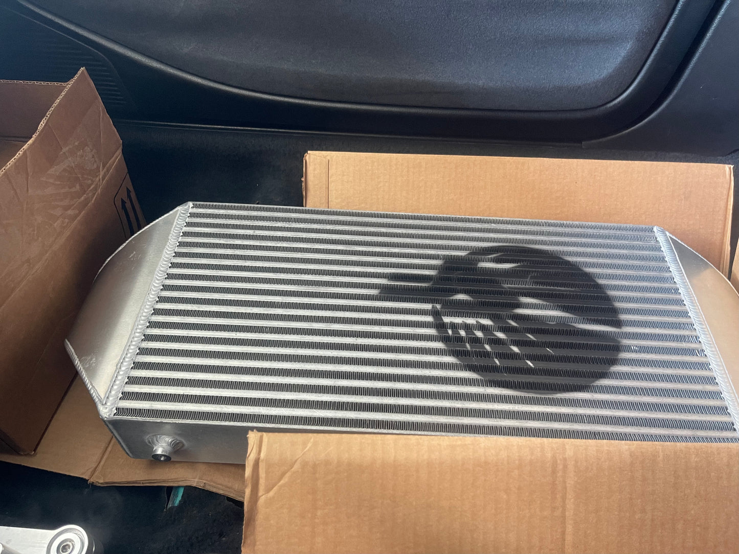 SpeedFactory Racing HP Dual Backdoor Front Mount Intercooler - 3" inlet / 3" Outlet (850HP-1000HP)