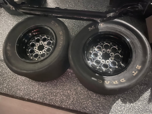 Used (13x9) weld wheels with tires