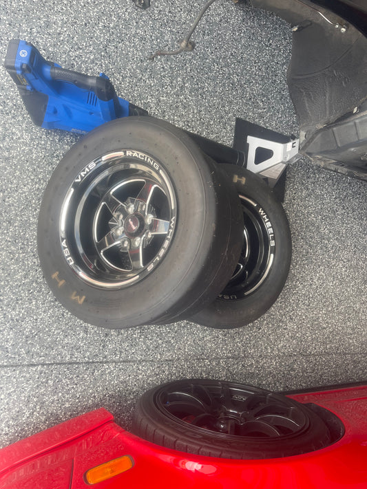 Vms 13x9 wheels with tires