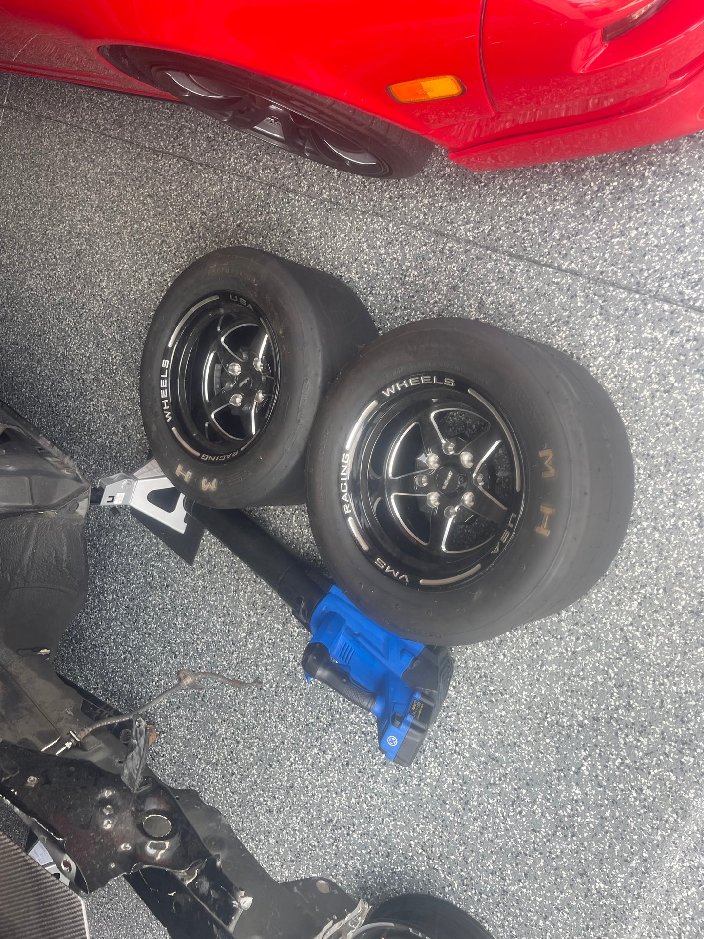 Vms 13x9 wheels with tires