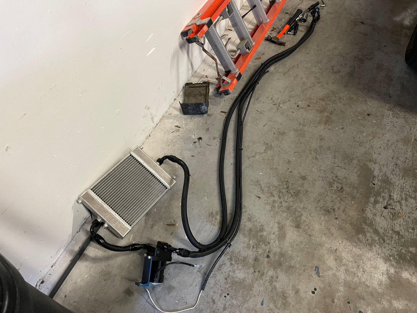 B series Meziere water pump set up